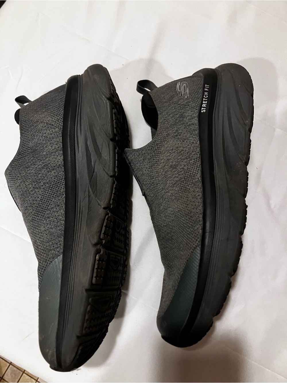Skechers D’Lux Walker Quick Upgrade Slip On Shoes Men’s 10 Charcoal - Picture 3 of 9